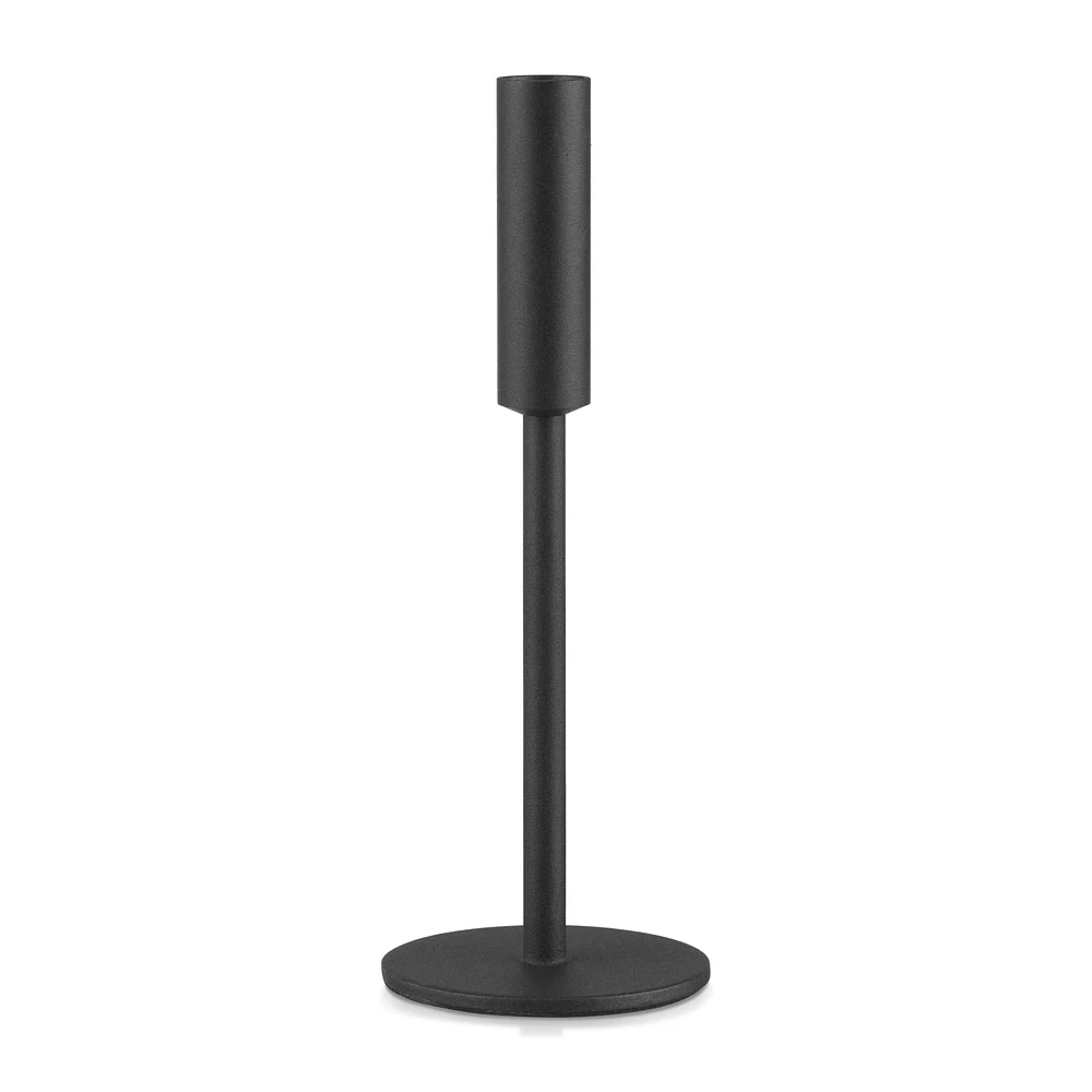 Modern Candle Holder in Black Metal