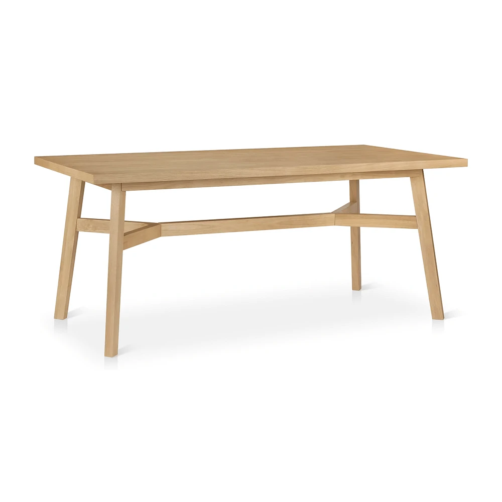 Mid-Century Modern Natural Wood Dining Table