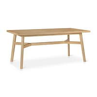 Mid-Century Modern Natural Wood Dining Table