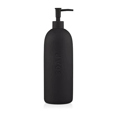 Black Ceramic Soap Engraved Dispenser