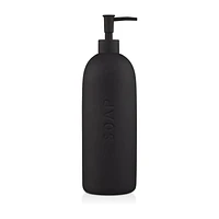 Black Ceramic Soap Engraved Dispenser
