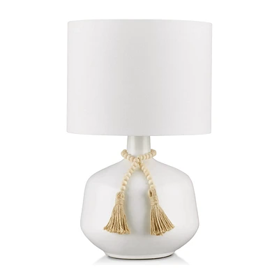 Ceramic Table Lamp with Bead String