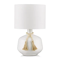 Ceramic Table Lamp with Bead String