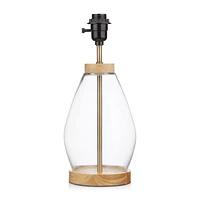 Glass & Wood Table Lamp Base