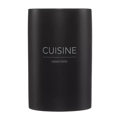 Typography Black Utensils Jar