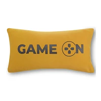 Jaron Game On Mustard Lumbar Throw Pillow