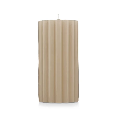 Ribbed Pillar Candle