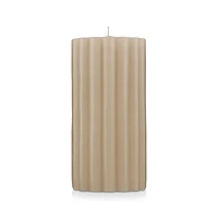 Ribbed Pillar Candle
