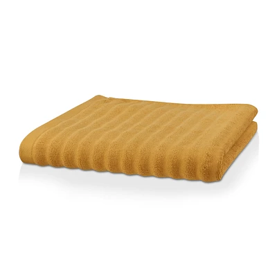 Ochre Ribbed Bath Towel