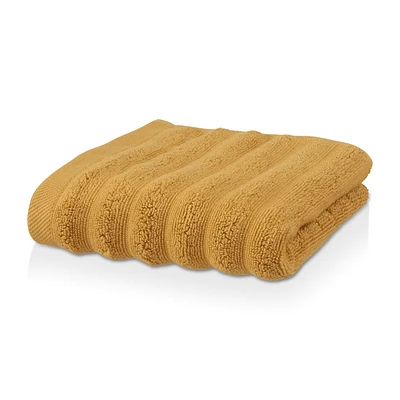 Ochre Ribbed Hand Towel