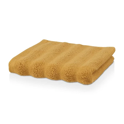 Ochre Ribbed Washcloth