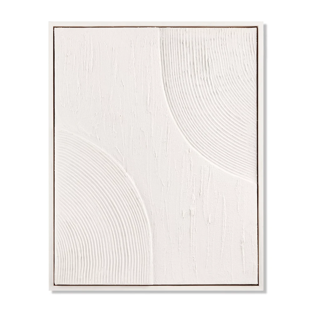 Abstract Tone-on-Tone Textured Framed Art