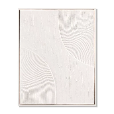 Abstract Tone-on-Tone Textured Framed Art