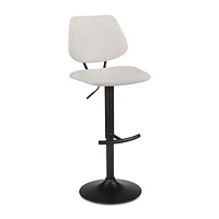 Fabric and Metal Adjustable Counter Stool