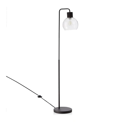 Metal and Glass Floor Lamp