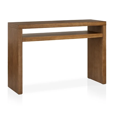 Mango Wood Veneer Console Table
