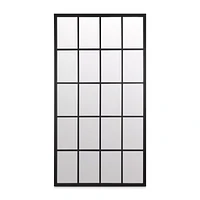 Black Windowpane Mirror