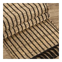 Black & Natural Table Runner