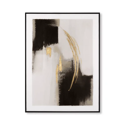 Gold Abstract Printed Framed Art