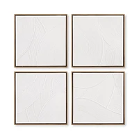 Set of 4 Oil Painted Abstract Framed Art
