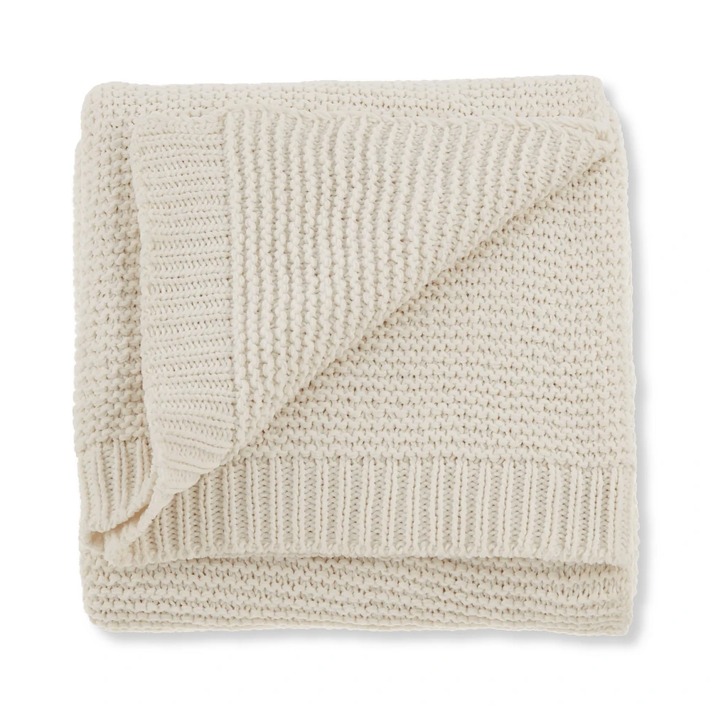 White Lonny Woven Throw