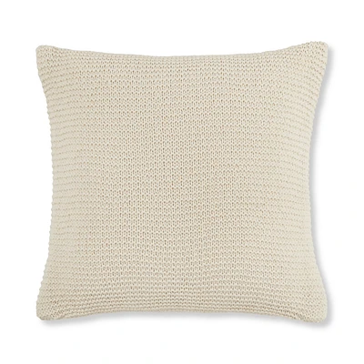 White Lonny Knit Throw Pillow