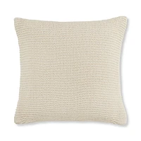 White Lonny Knit Throw Pillow