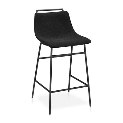Fabric and Metal Counter Stool