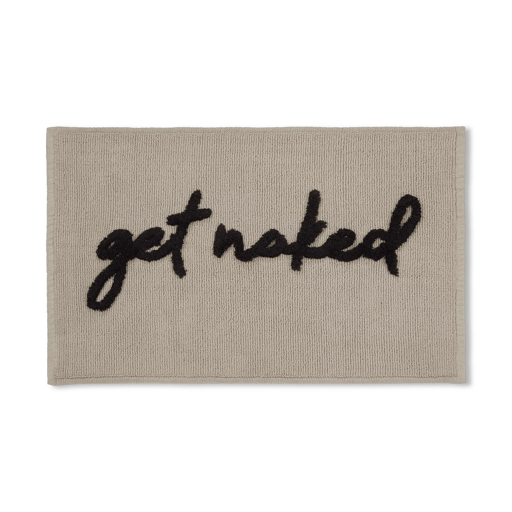 Get Naked Typography Bath Mat