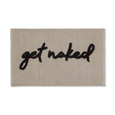 Get Naked Typography Bath Mat