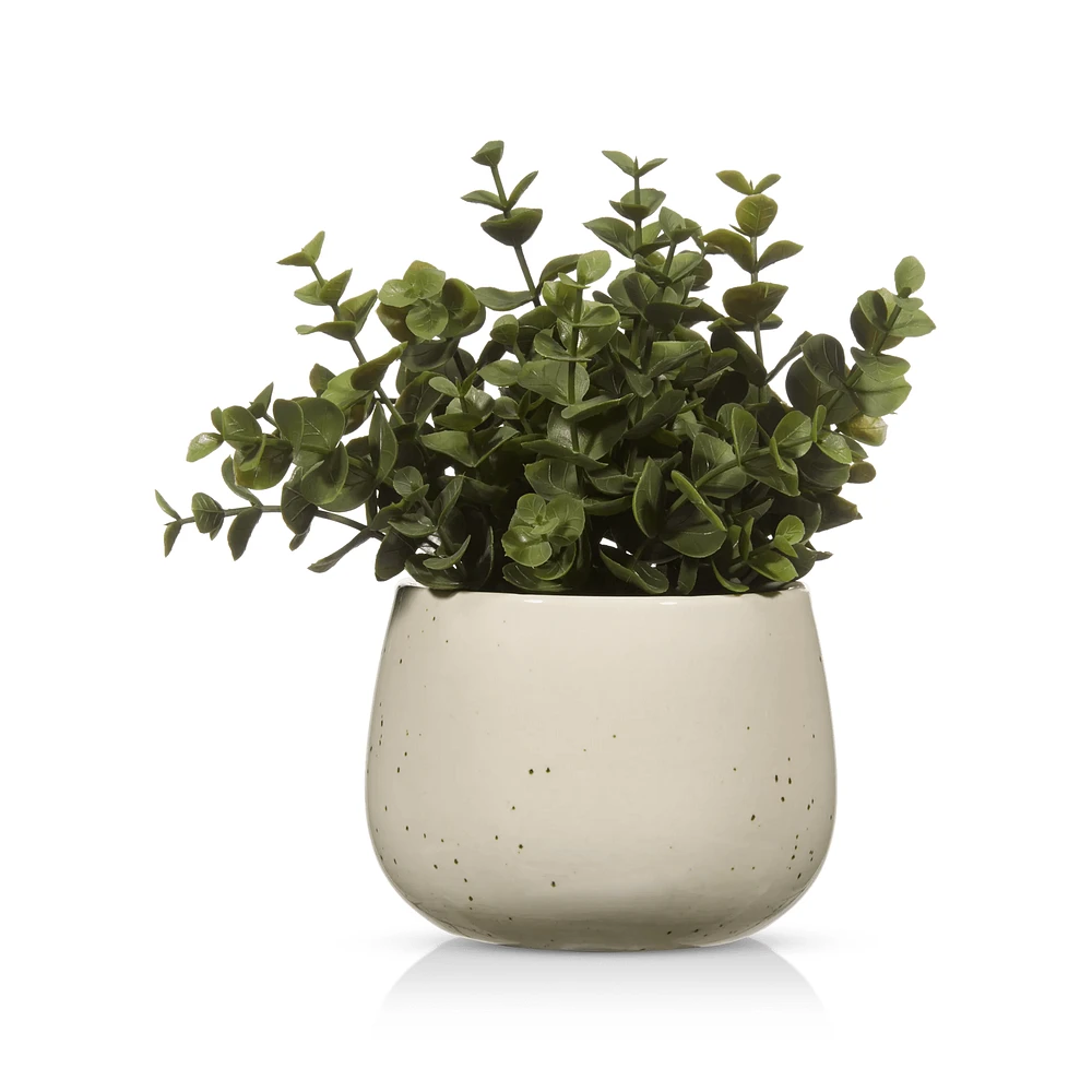 Artificial Plant in Beige Speckled Pot