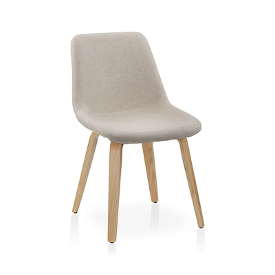Fabric and Wood Dining Chair