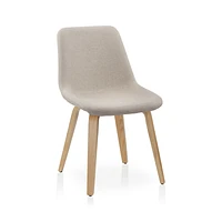 Fabric and Wood Dining Chair