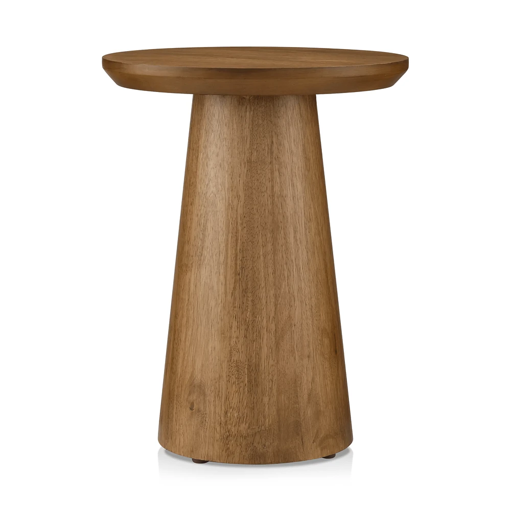 Mango Wood Hourglass Side Table