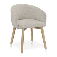 Fabric and Wood Dining Chair
