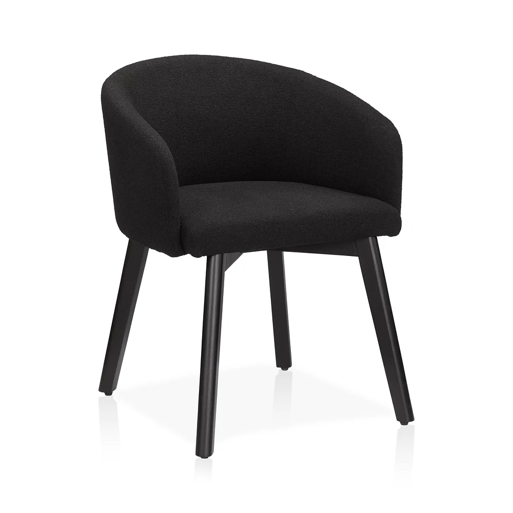 Fabric and Wood Dining Chair