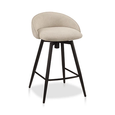 Fabric and Metal Bar Stool