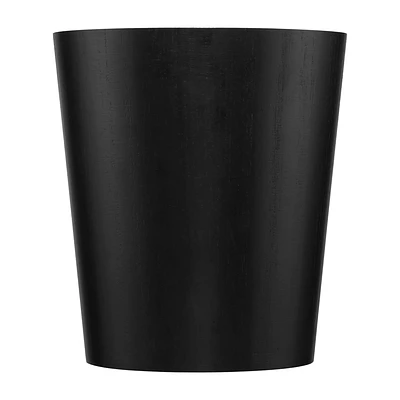 Black Wood Waste Bin
