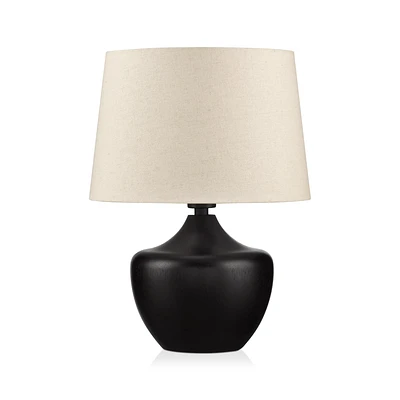 Black Wood Table Lamp