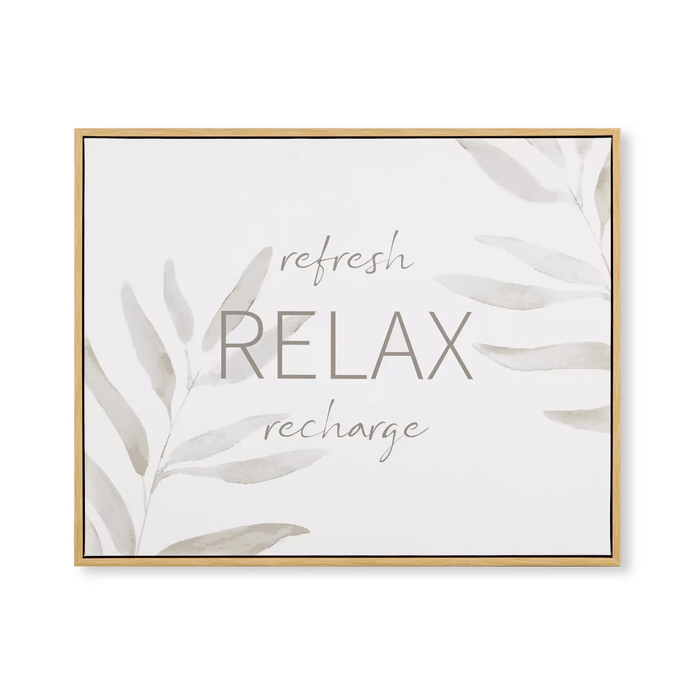 Relax Refresh Recharge Framed Art