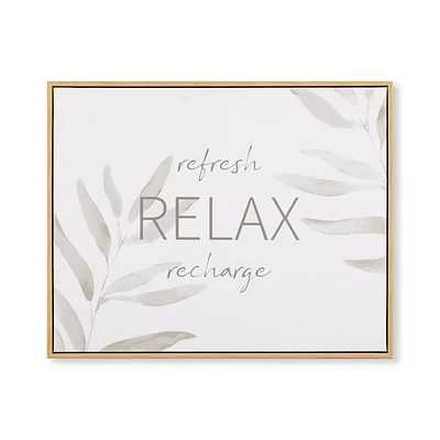 Relax Refresh Recharge Framed Art