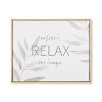 Relax Refresh Recharge Framed Art