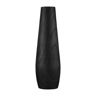 Black Wood Floor Vase