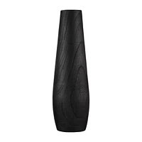 Black Wood Floor Vase