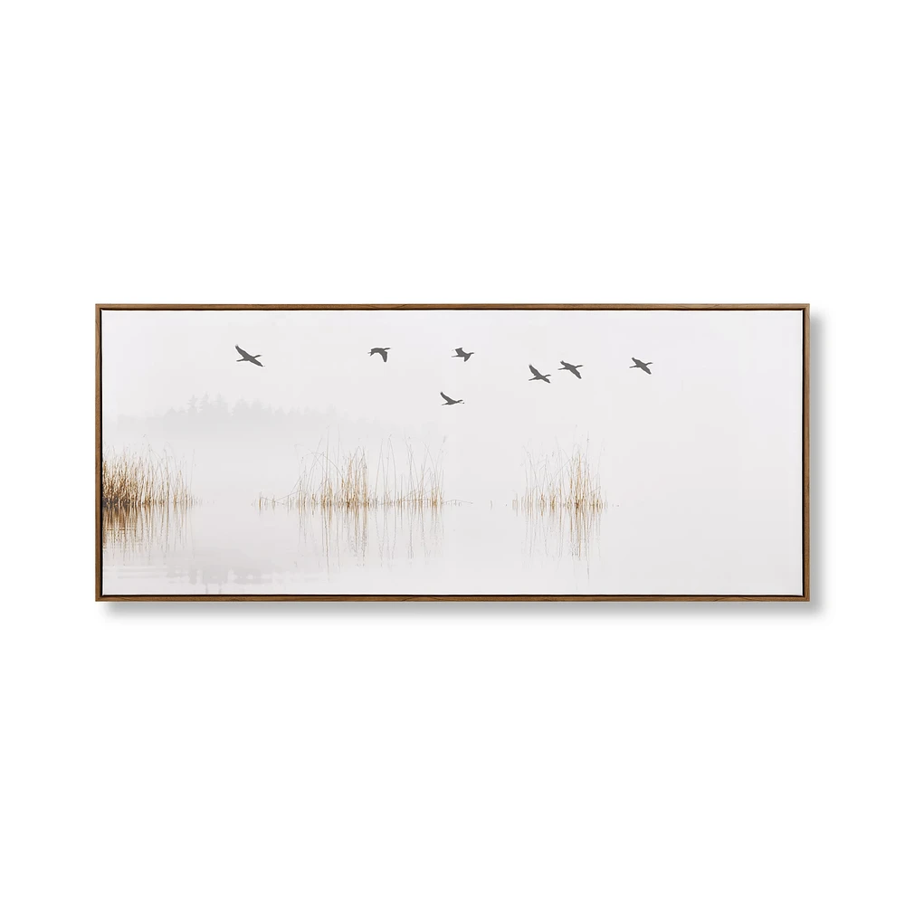 Flock of Birds Framed Canvas