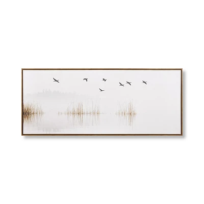 Flock of Birds Framed Canvas