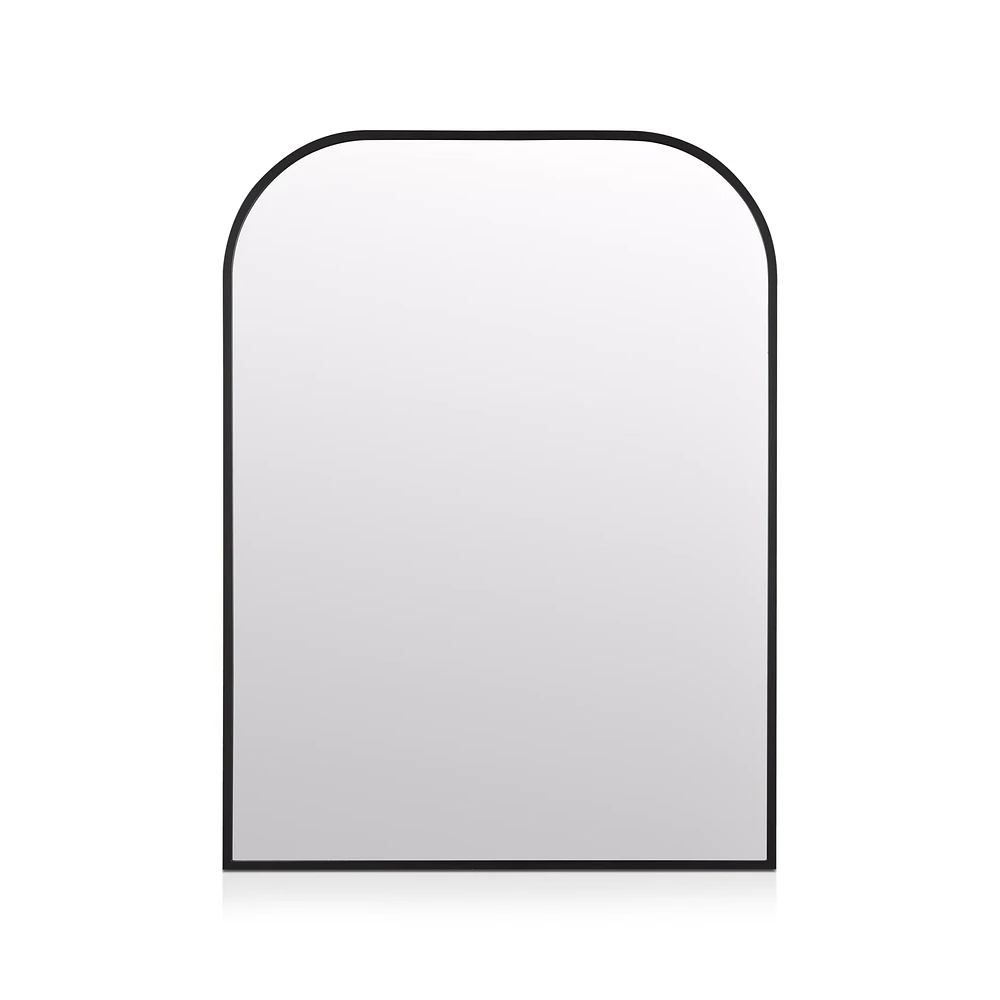 Black Frame Modern Mantle Mirror