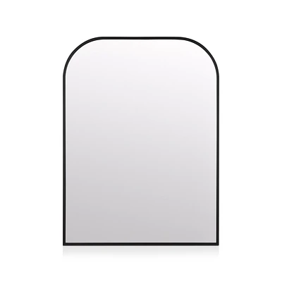 Black Frame Modern Mantle Mirror