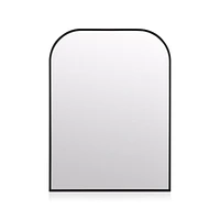 Black Frame Modern Mantle Mirror