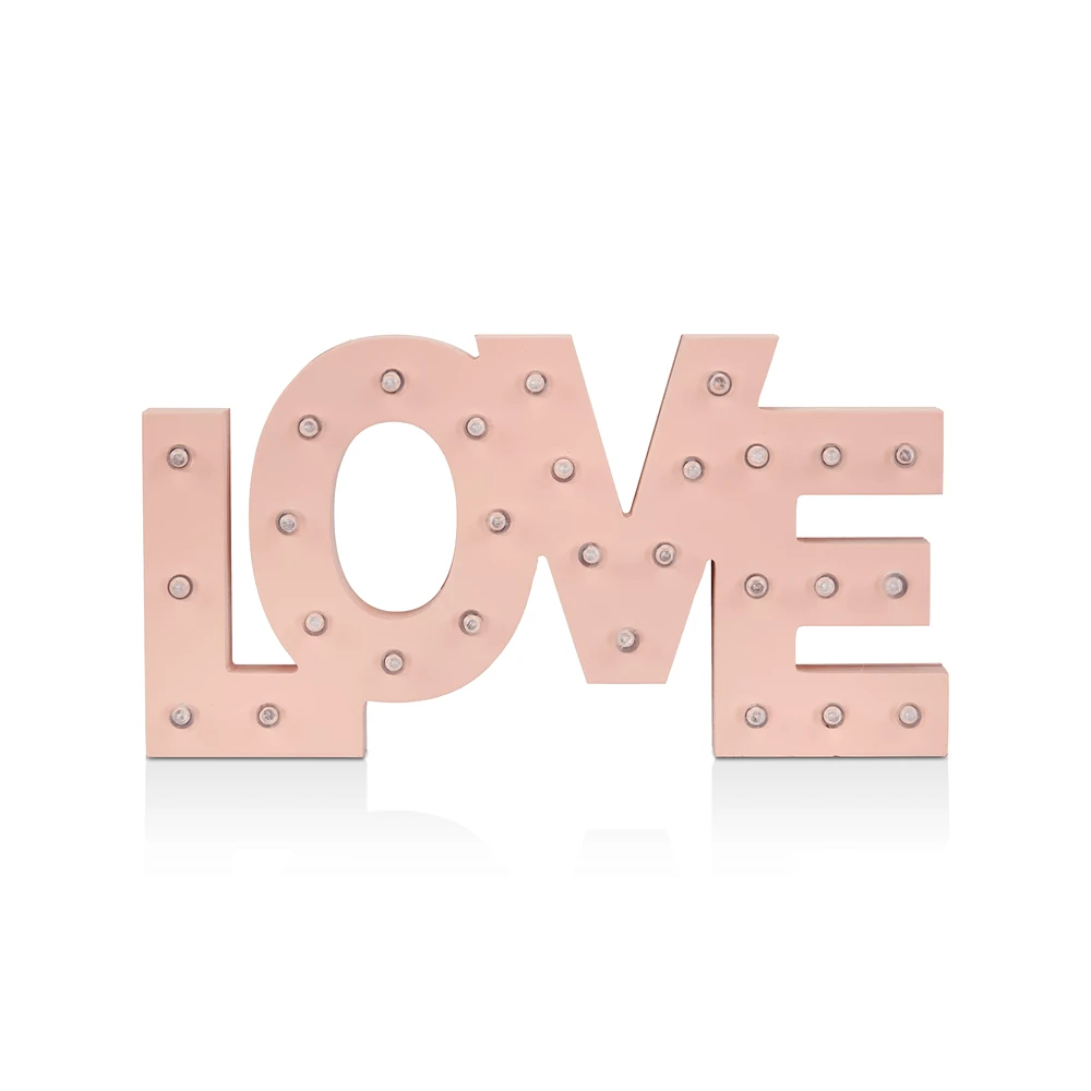 Love Letter Sign with LED Lights